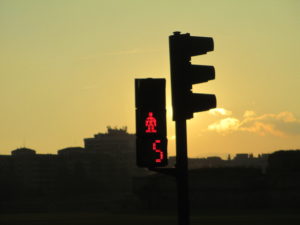 Puesta de sol en Pamplona.