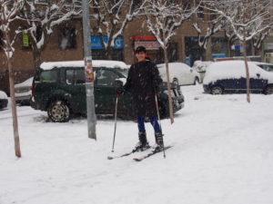 Nieve en Pamplona.