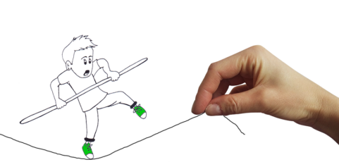 El equilibrista en la cuerda floja